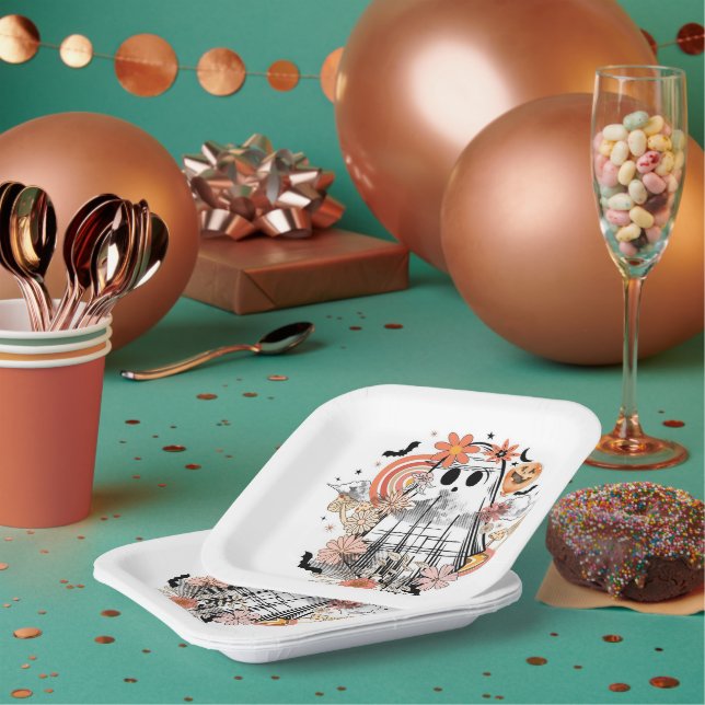 Assiettes En Carton fantôme rétrograde (Multi)