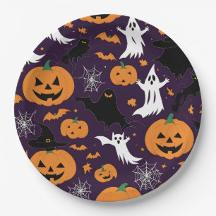 Assiettes En Carton Fantômes déplaisants Araignées Cobwebs Bats Hallow