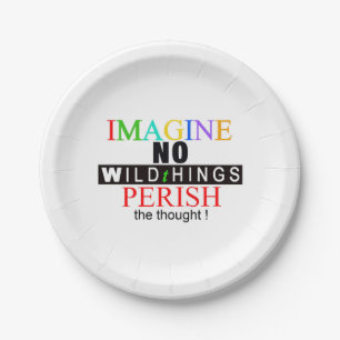 Assiettes En Carton Faune - IMAGINE - Conservation - Animaux sauvages