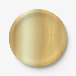 Assiettes En Carton Faux Gold tendance Élégant Simple Design Modèle