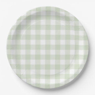Assiettes En Carton Faye et Lauren Green Plaid