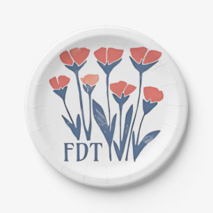 Assiettes En Carton FDT Floral Wreath Subtle Feminine Boho Anti-Trump