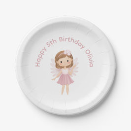 Assiettes En Carton Fée personnalisable Joyeux anniversaire