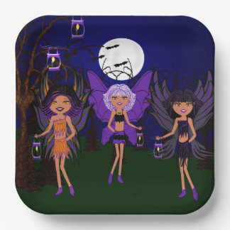 Assiettes En Carton Féeries d'Halloween Les Soeurs de Hallow