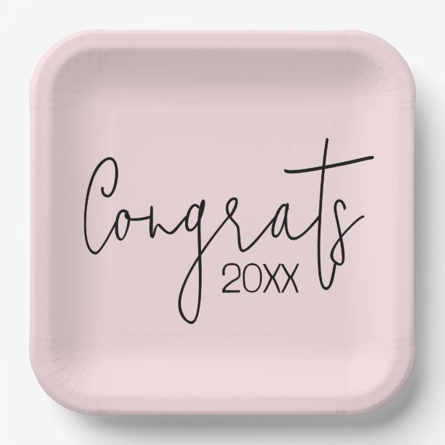 Assiettes En Carton Félicitations À La Diplôme D'Études Supérieures Su (Recto)