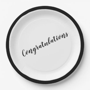 Assiettes En Carton Félicitations au Pageant Party Paper Plate