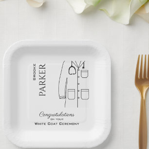 Assiettes En Carton Félicitations Cérémonie de blouse blanche