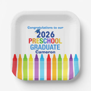Assiettes En Carton Félicitations diplômé de maternelle fête personnal