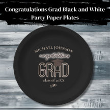 Félicitations Grad Black and White Party