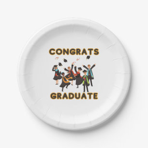 Assiettes En Carton Félicitations Plaques Papier Graduate