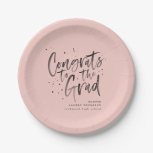 Assiettes En Carton félicitations pour les plaques de la fête des dipl