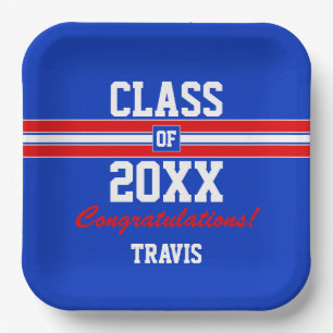 Assiettes En Carton  Félicitations sur mesure pour la graduation Roug
