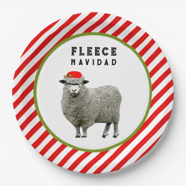 Assiettes En Carton Feliz Navidad (Devant)