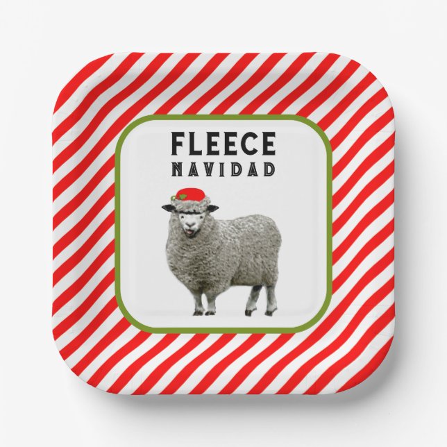 Assiettes En Carton Feliz Navidad (Recto)