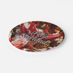 Assiettes En Carton ¡Feliz Navidad! Joyeux Noël en espagnol wf