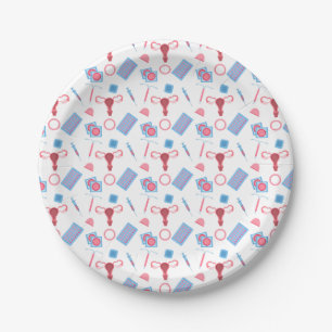 Assiettes En Carton Feministe Motif de la contraception