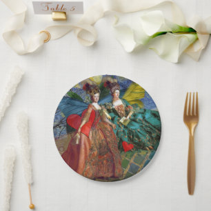 Assiettes En Carton Femme Papillon Capricieuse Gémeaux Gothique Classi