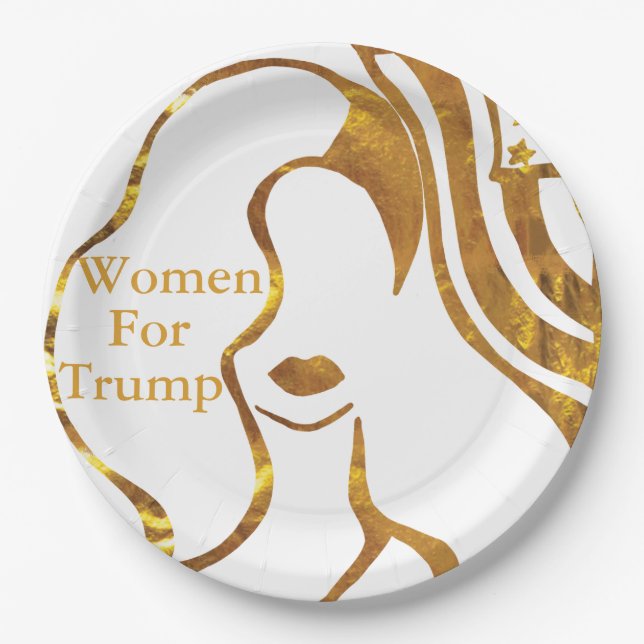 ASSIETTES EN CARTON FEMMES POUR TRUMP (Devant)