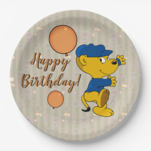 Assiettes En Carton Ferald   Anniversaire optimiste