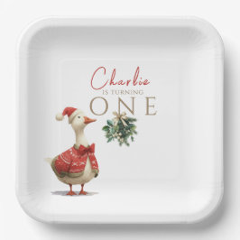 Assiettes En Carton Fest Winter Birthday One Silly Christmas Goose 