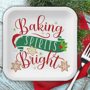 Assiettes En Carton Festif Baking Spirits Bright Christmas