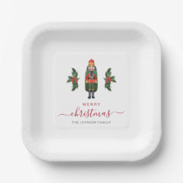 Assiettes En Carton Festif Nutcracker Joyeux Noël
