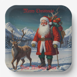 Assiettes En Carton Festif Père Noël Père Noël