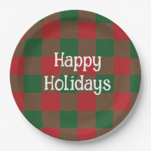 Festif Vert & Rouge Plaid