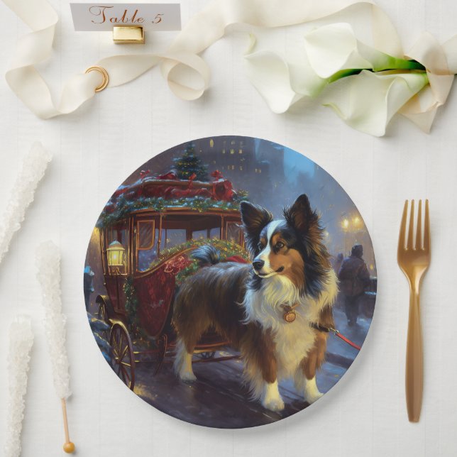 Assiettes En Carton Festin de Noël de Papillon (Mariage)