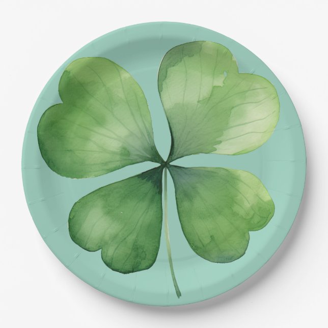 Assiettes En Carton Festivals et Shamrocks (Devant)