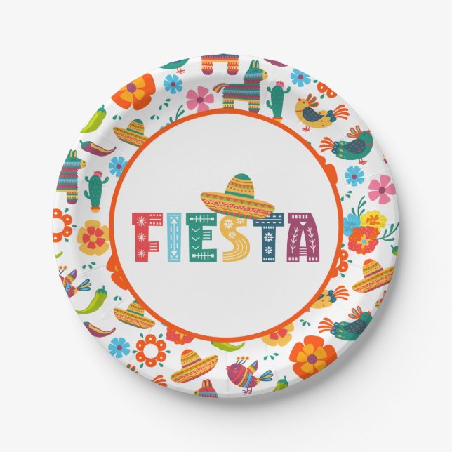 Assiettes En Carton Fête (Devant)
