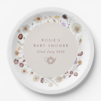 Assiettes En Carton Fête à thé bébé sauvageonne
