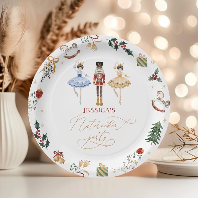 Assiettes En Carton Fête anniversaire de enfant de Noël Nutcracker (Créateur téléchargé)