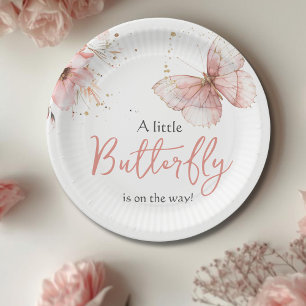 Assiettes En Carton Fête Bohème Papillon Fleurie Bébé Fille Shower