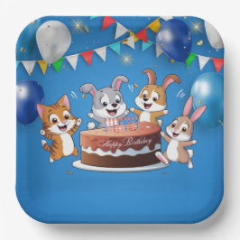 Assiettes En Carton Fête d'anniversaire