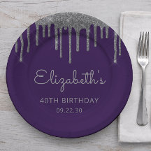Fête d'anniversaire 40 ans Paillettes Argent Goutt