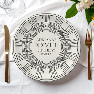 Assiettes En Carton Fête d'anniversaire à thème Grèce antique ou Rome