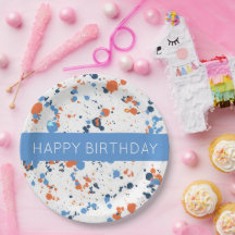 Fête d'anniversaire avec éclaboussures de peinture