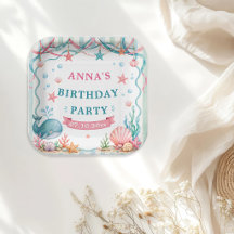 Fête d'anniversaire baleine aquarelle