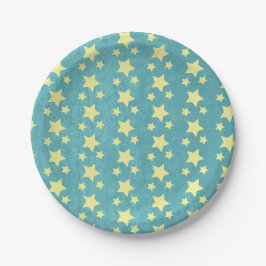 Assiettes En Carton Fête d'anniversaire Camping Retro Party Stars Nigh