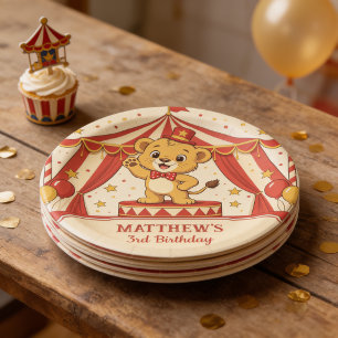 Assiettes En Carton Fête d'anniversaire cirque vintage