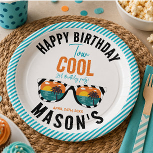 Assiettes En Carton Fête d'anniversaire de 2 ans de Two Cool Boy
