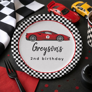 Assiettes En Carton Fête d'anniversaire de 2 ans pour un garçon amateu