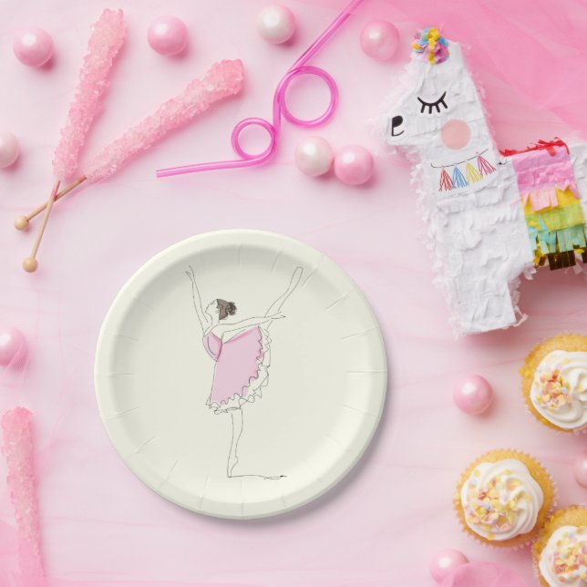 Assiettes En Carton Fête d'anniversaire de Ballerina (Fête)