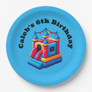Assiettes En Carton Fête d'anniversaire de château gonflable pour enfa