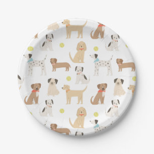 Assiettes En Carton Fête d'anniversaire de chien