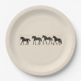 Assiettes En Carton Fête d'anniversaire de Cowboy - Cheval