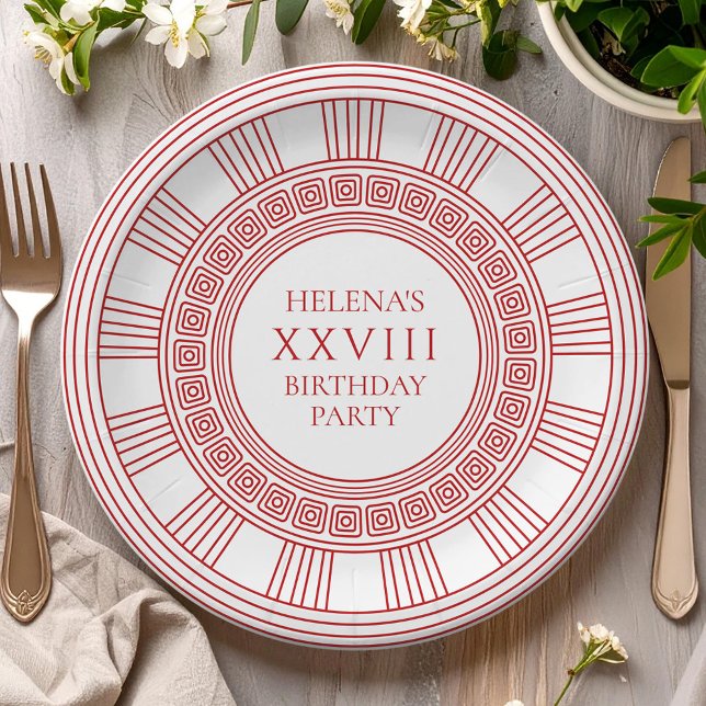 Assiettes En Carton Fête d'anniversaire de déesse en rose (Créateur téléchargé)