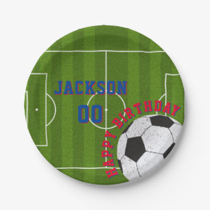 Assiettes En Carton Fête d'anniversaire de football