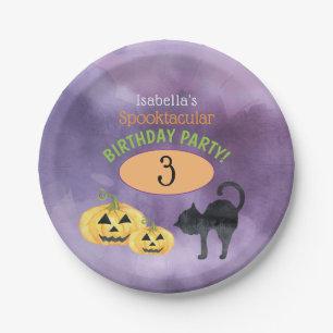 Assiettes En Carton Fête d'anniversaire de l'enfant de Halloween